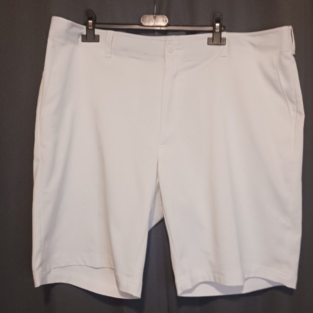 Grand‎ Slam Mens White Performance Golf Shorts Stretch Flat Front Size 40